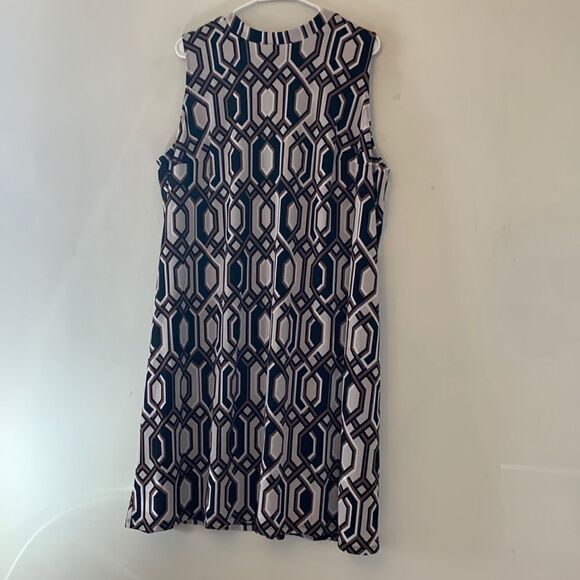 INC International Concepts brown black sleeveless hexagon dress Size 3X New - Picture 1 of 8